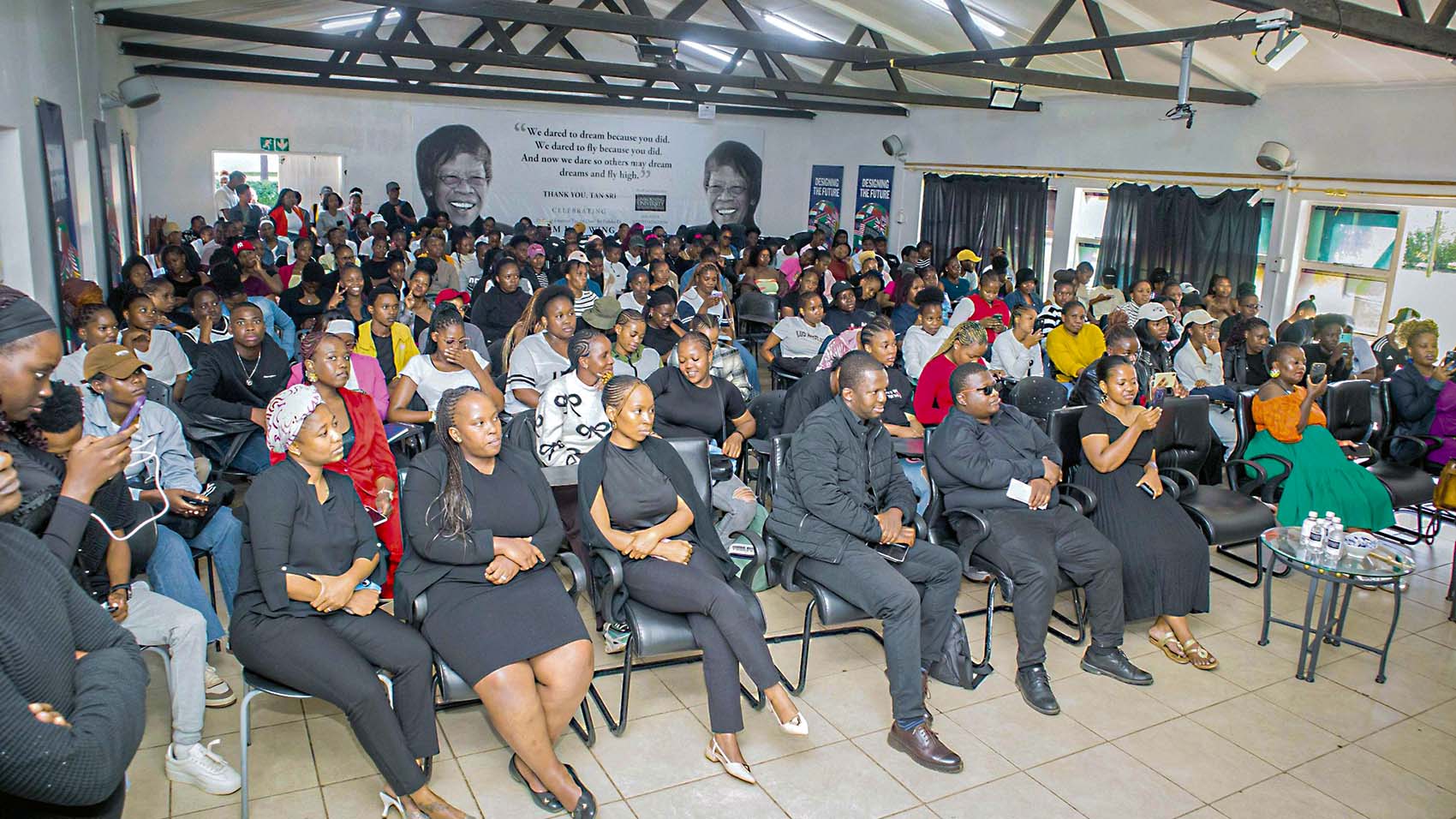 A section of the Limkokwing University of Creative Technology students and lecturers who were present at the event. (Courtesy pics)